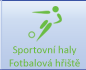 Sportovní haly a fotbalová hřiště